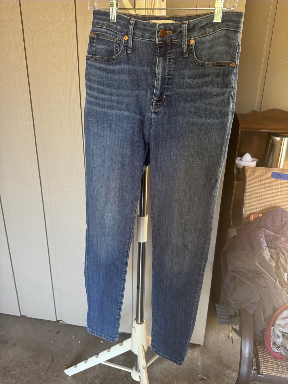 Madewell Women's Skinny Jeans in Dark Blue Wash